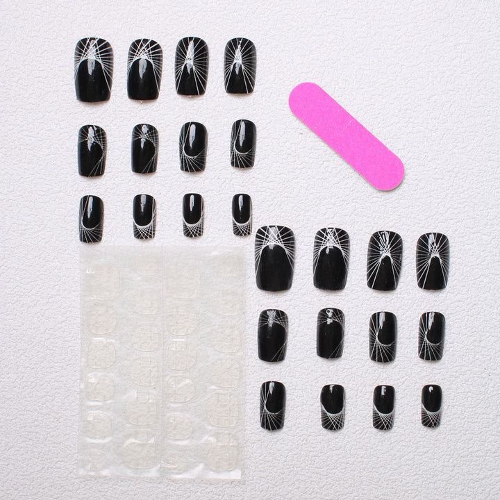 Geometric Patterned Press-On Nails Stornfield