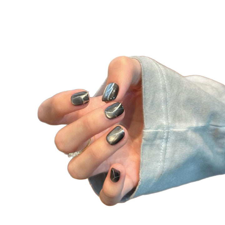 Acrylic Nail Set with Modern Geometric Design Stornfield