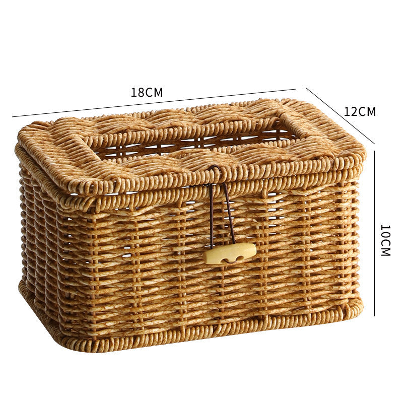 Handmade Wicker Storage Box with Lid Stornfield