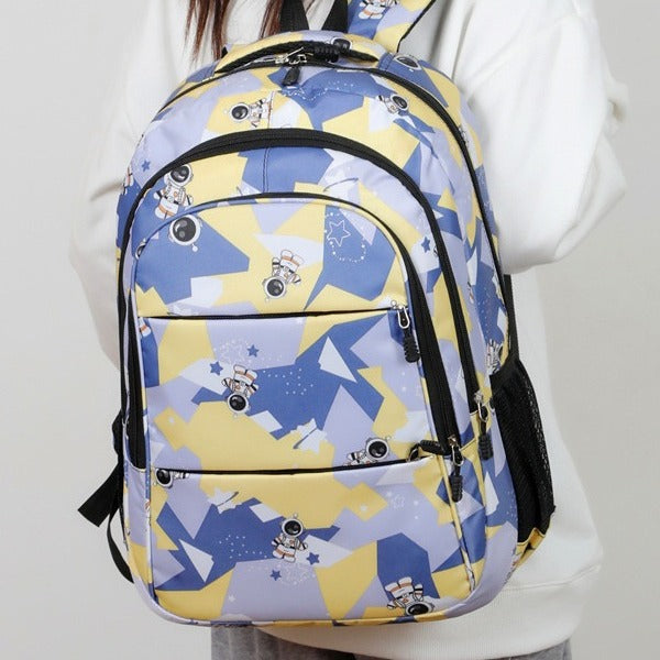 Fashionable school backpack with astronaut motif Stornfield