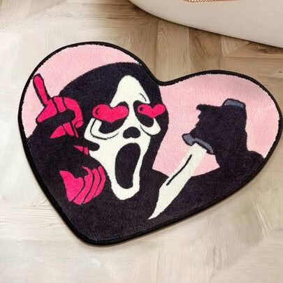 Heart-Shaped Iconic Character Area Rug
