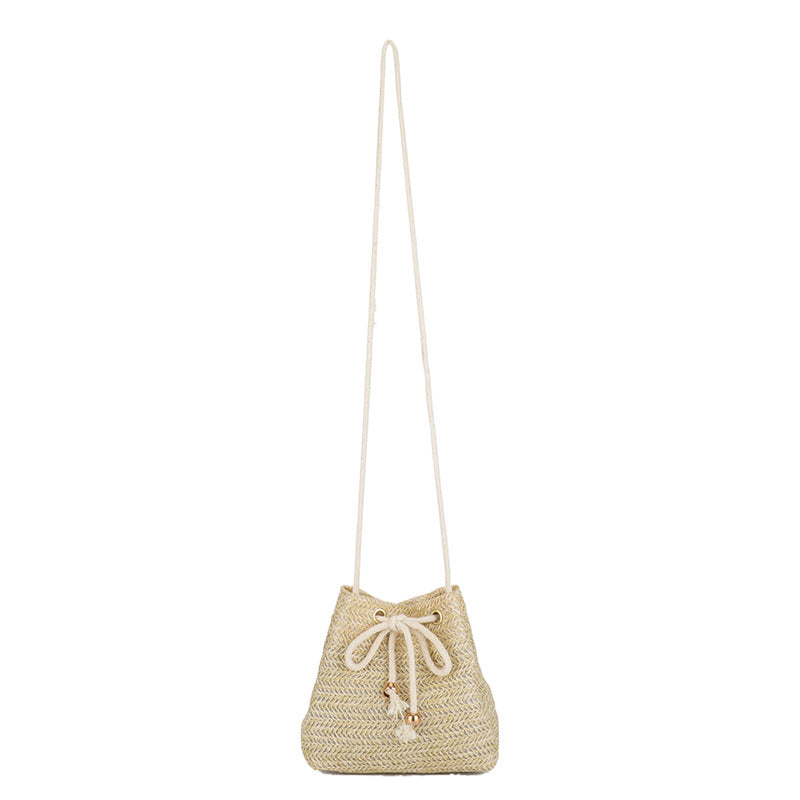 Bohemian-Inspired Woven Mini Drawstring Bag Stornfield