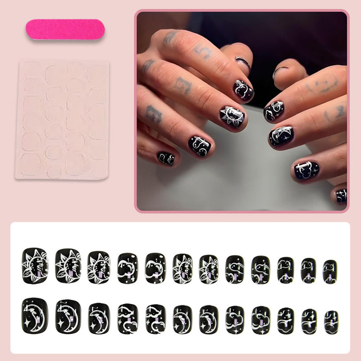Acrylic nail set with mystical animal designs Stornfield