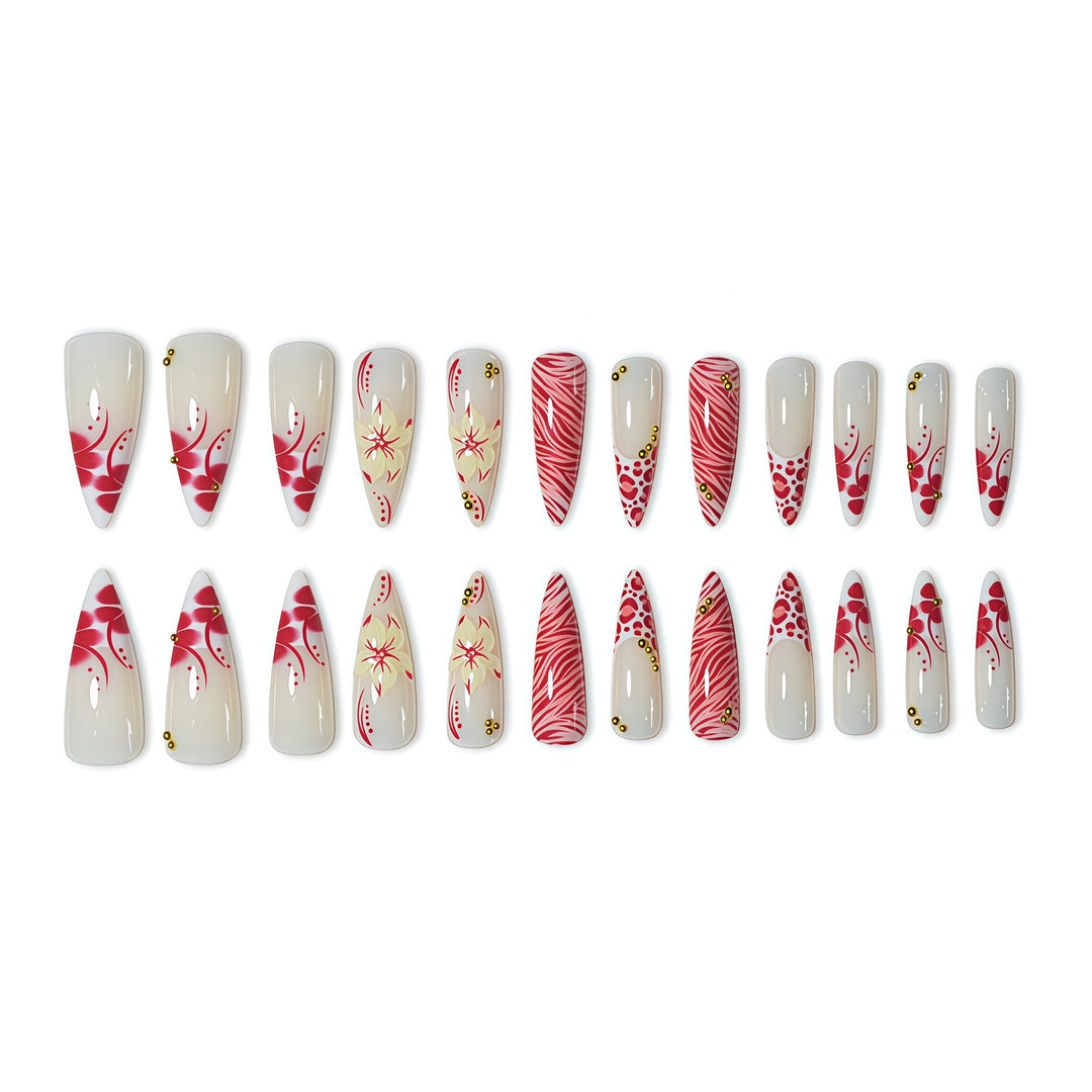 Designer Floral Nail Art Extensions Stornfield