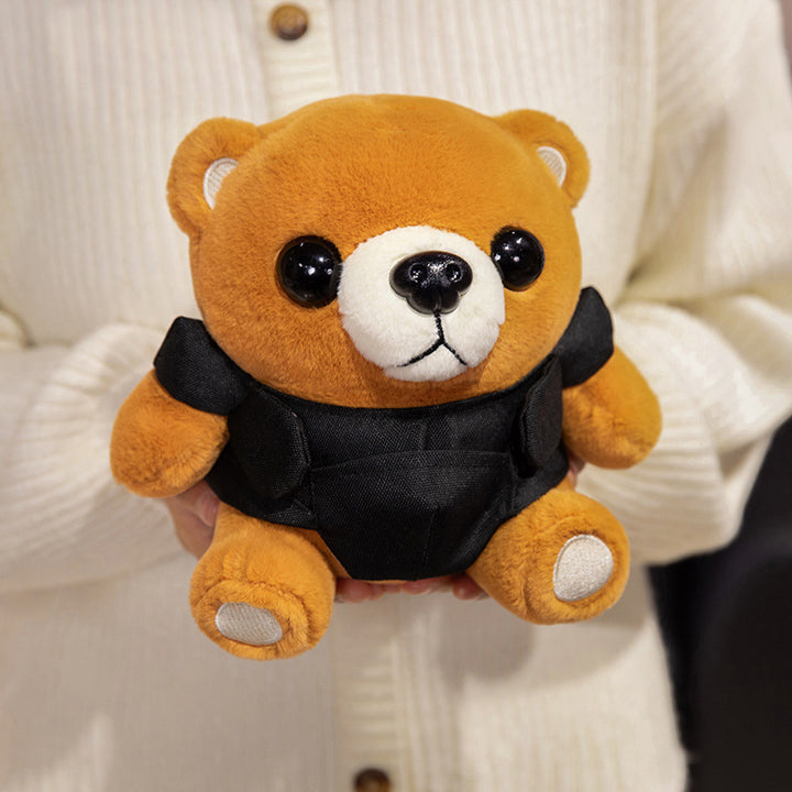 Plush Teddy Bear with Removable Tactical-Style Fabric Vest Stornfield