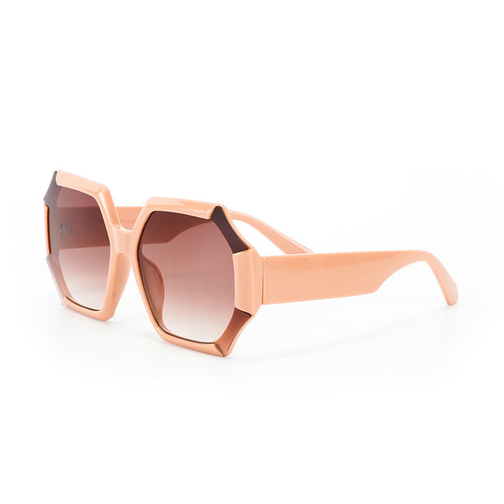 Ladies fashionable sunglasses with faceted frame Stornfield