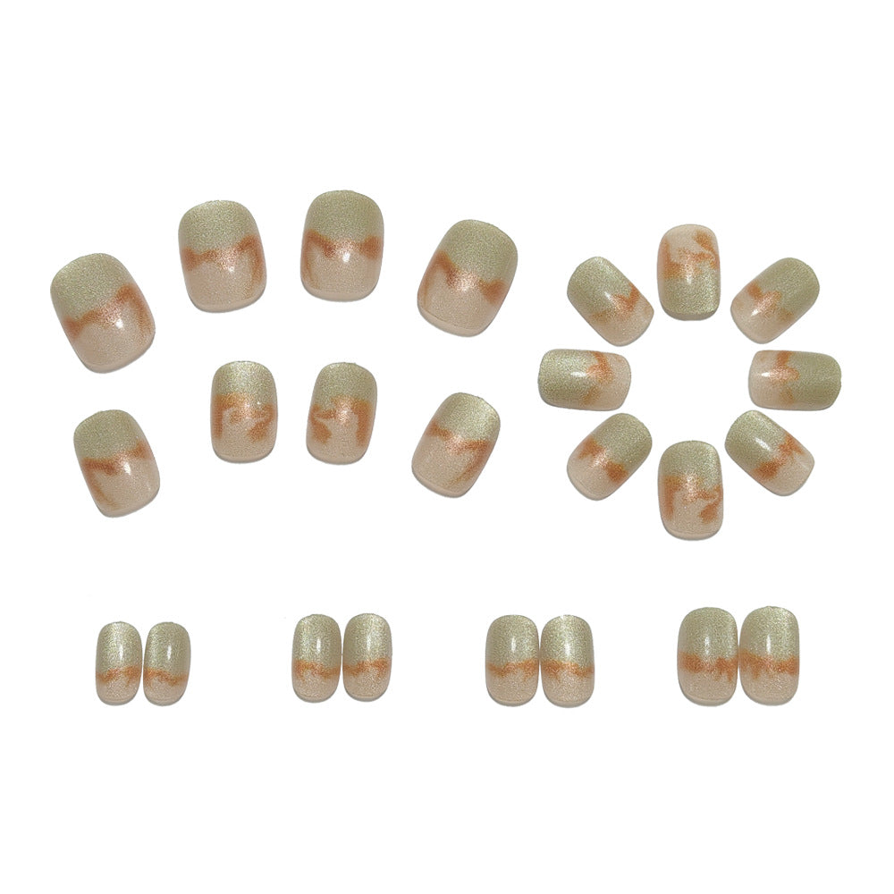 Artificial Nails in Elegant Marble Design Stornfield
