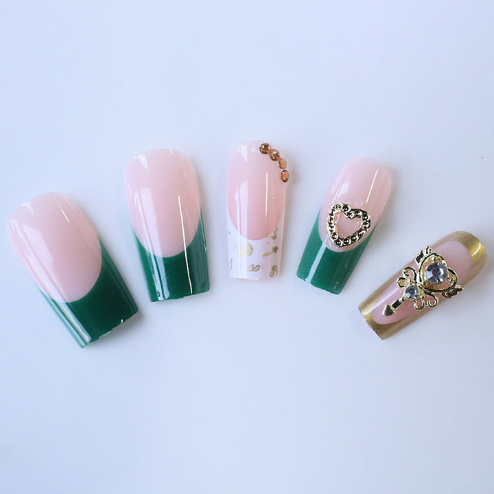 Luxurious Acrylic Nail Art Enhancements with Gem Accents Stornfield