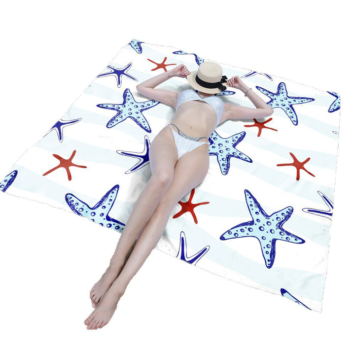 Beach blanket with sweet turtle motif Stornfield