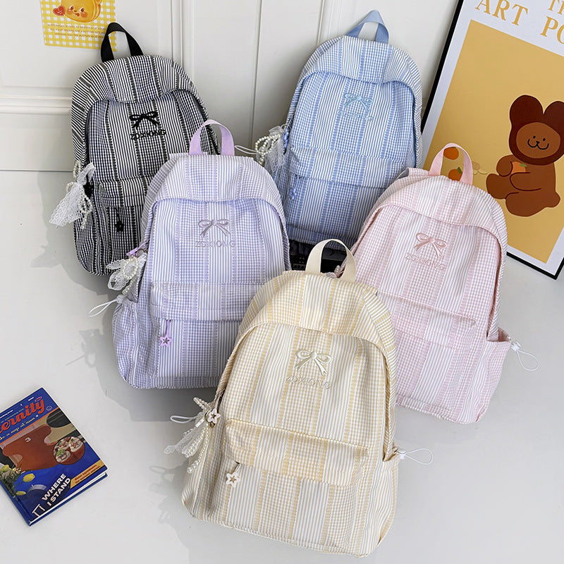 Adorable Striped Graphic Backpack Stornfield