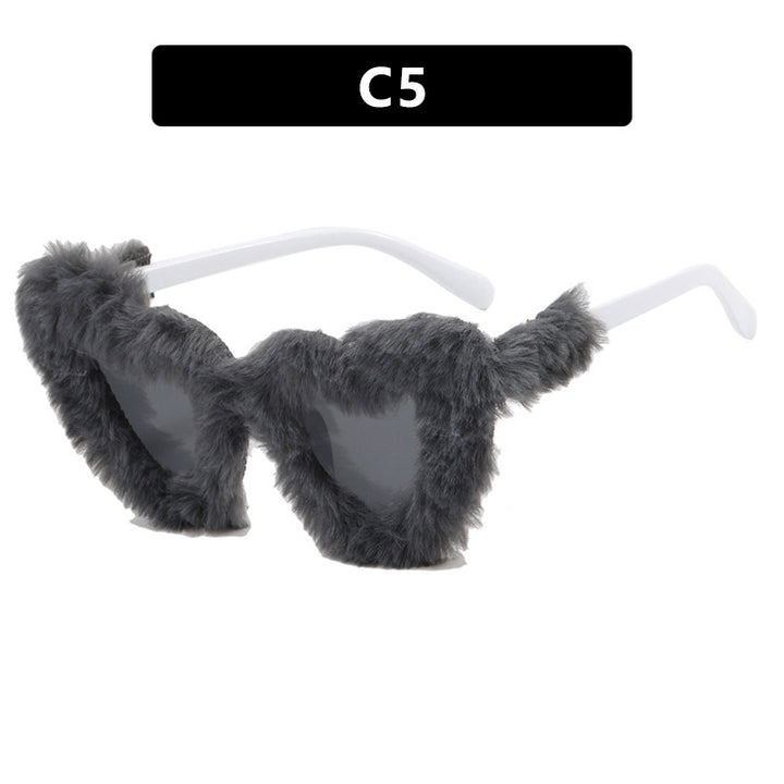 Women Paw Sunglasses with Luxurious Fur Trim Stornfield
