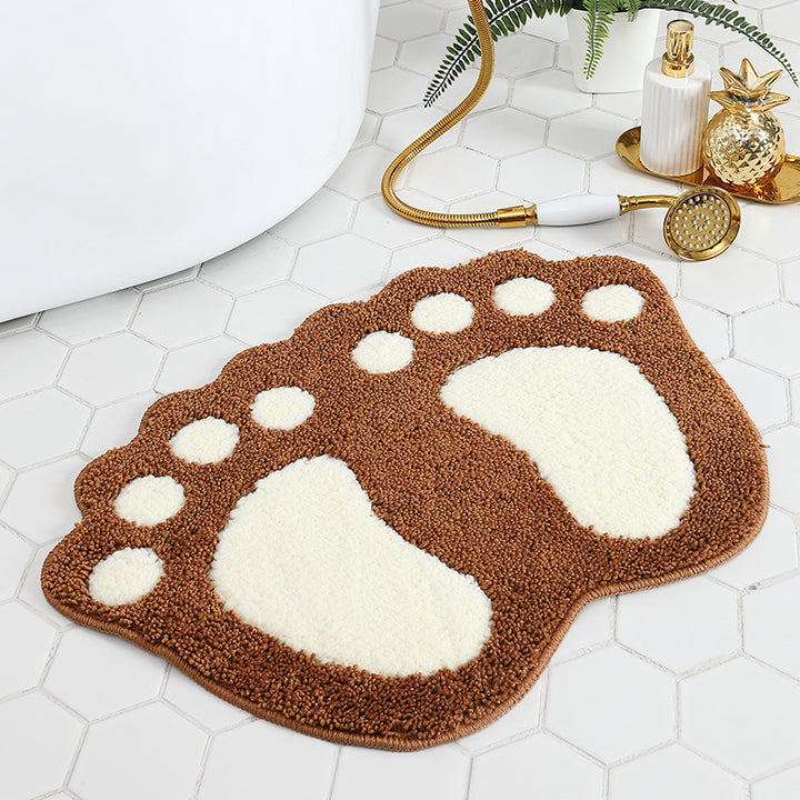 Fun Footprint Bath Mat for Bathroom