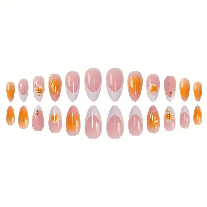 Artistic Floral Design Press-On Nail Set Stornfield