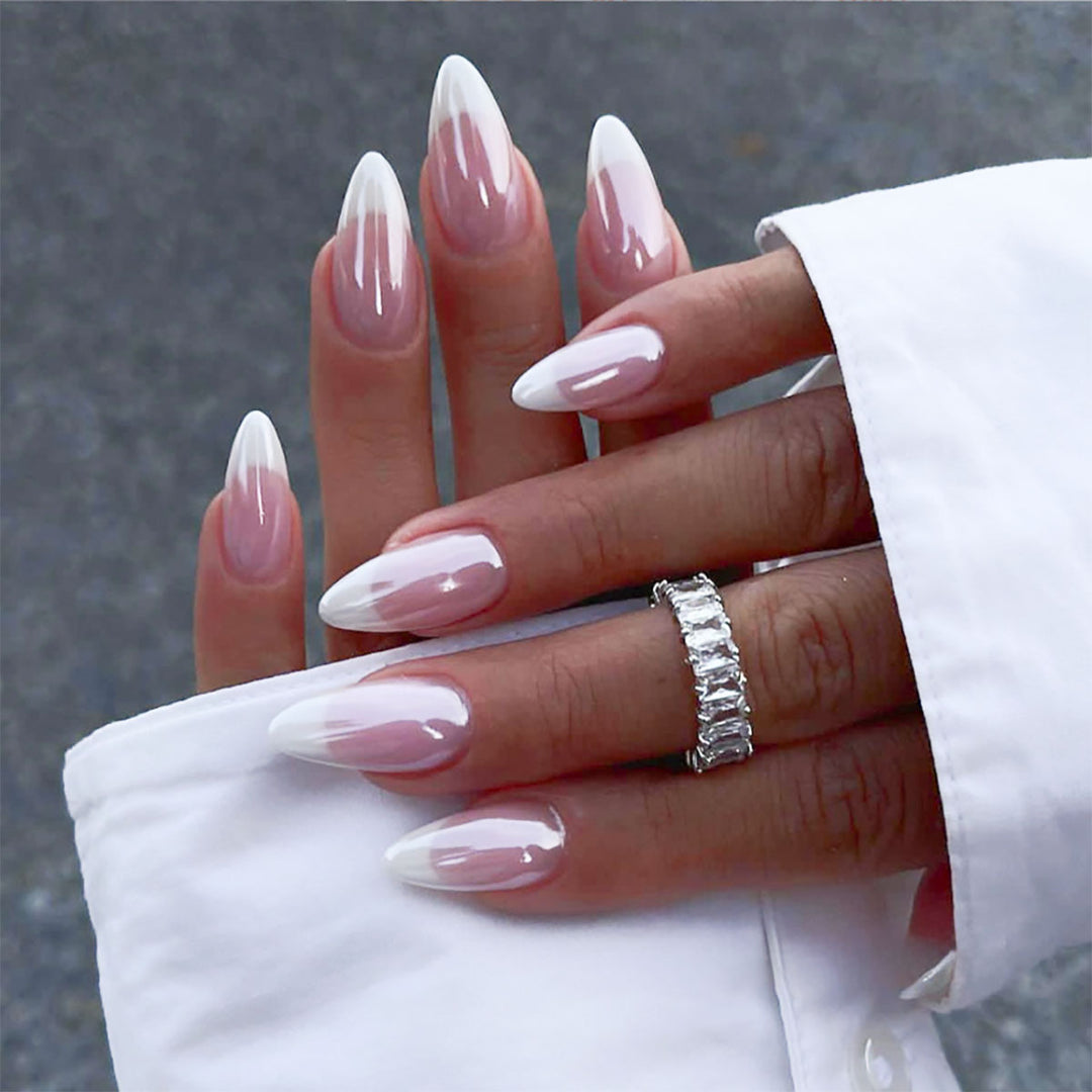 Elegant Stiletto Press-On Nails with Ombre Design Stornfield