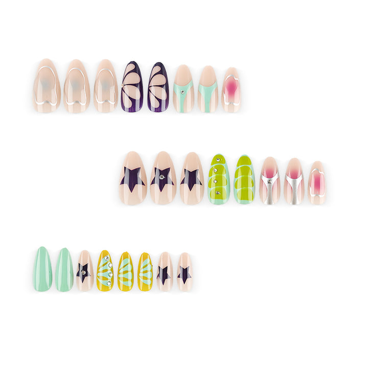 Creative Art Nails with Unique Geometric Designs Stornfield
