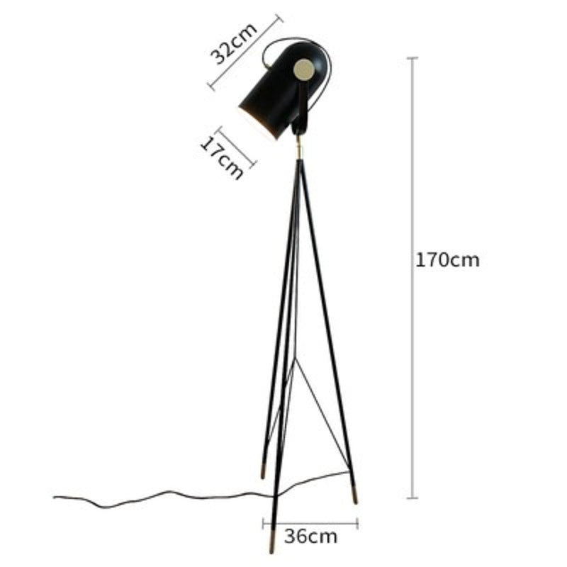 Modern Adjustable Floor Lamp with Tripod Base
