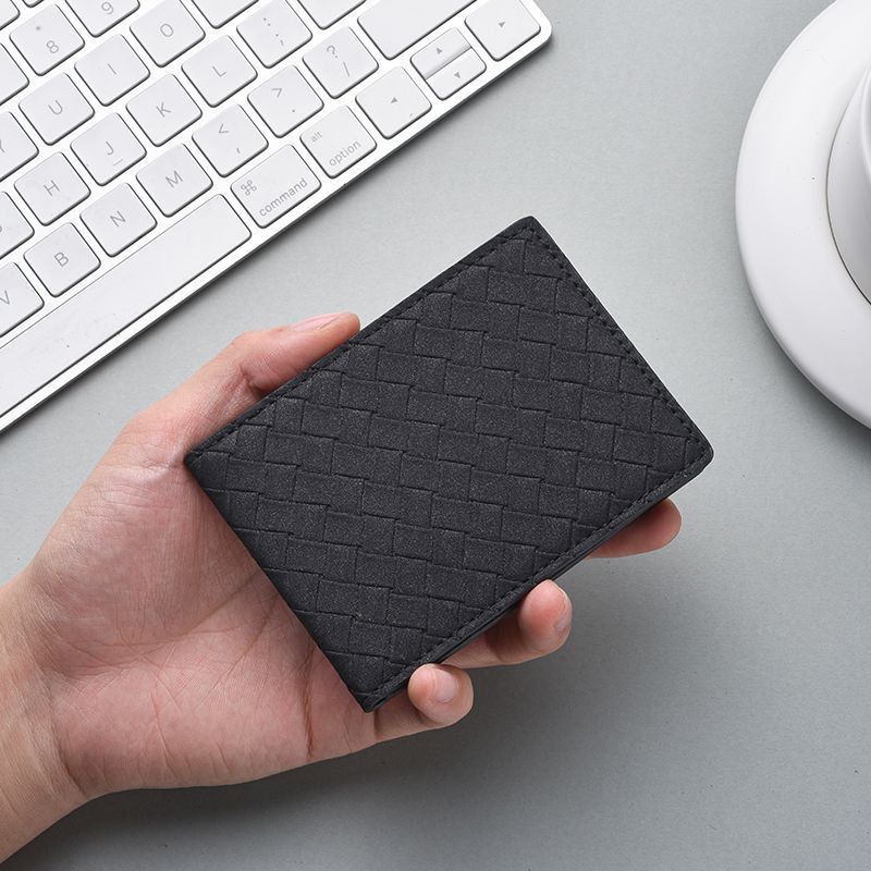 Stylish Woven Leather Cardholder Stornfield
