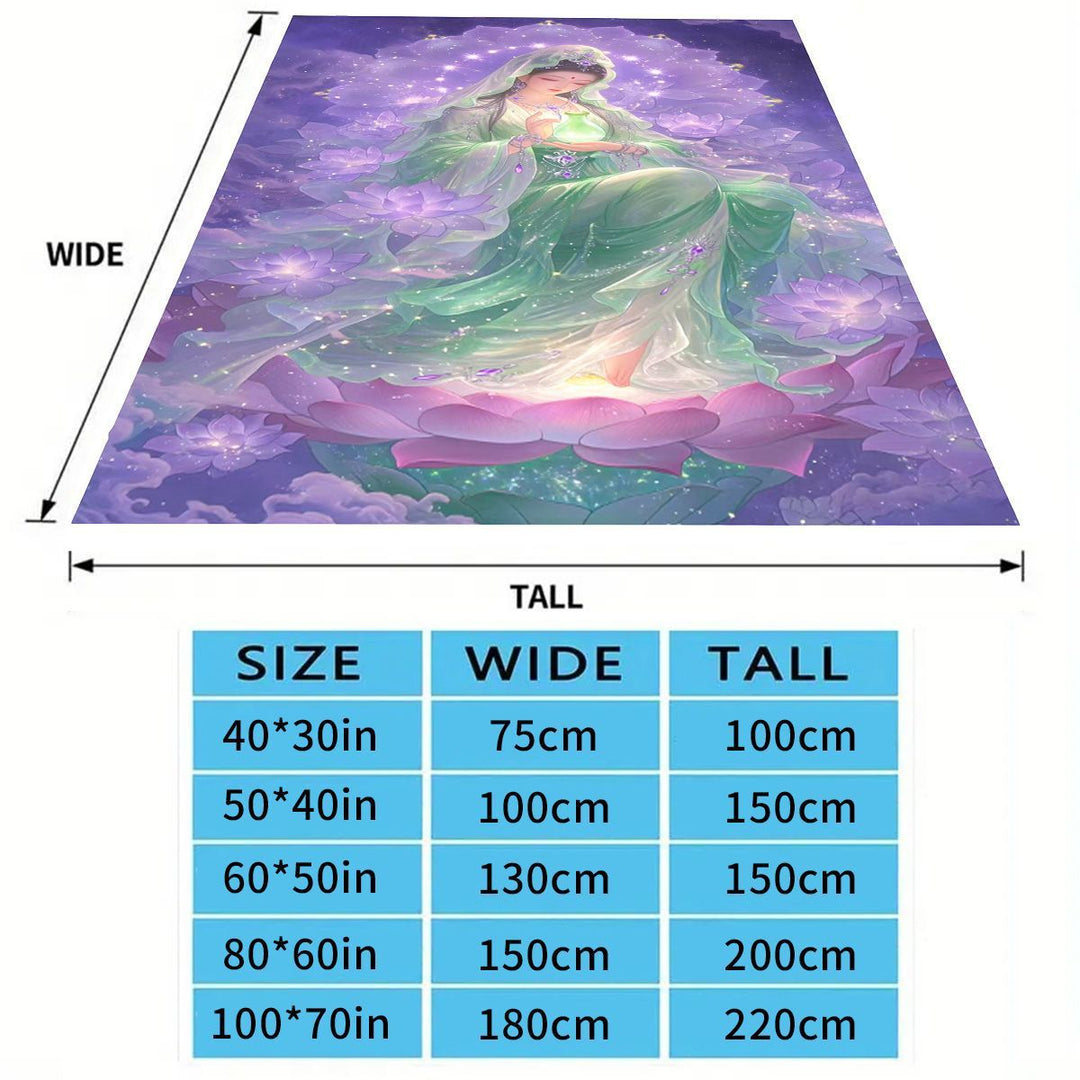 Artistic Goddess-Themed Plush Blanket