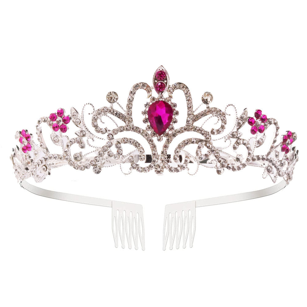 Ladies Sparkling Crystal Tiara with Filigree Design Stornfield
