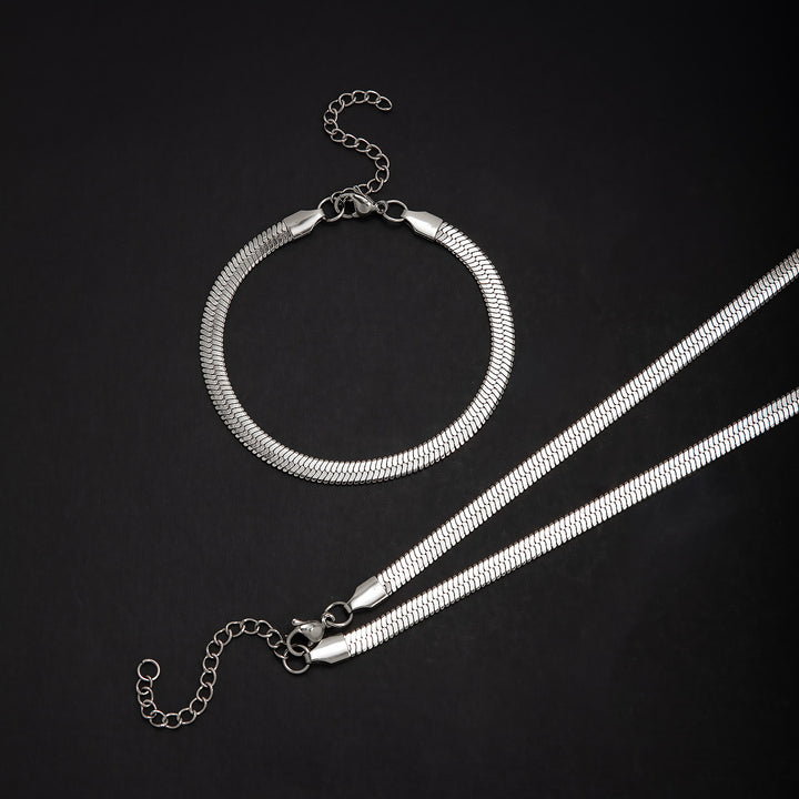 Elegant Textured Chain Jewelry Set Stornfield