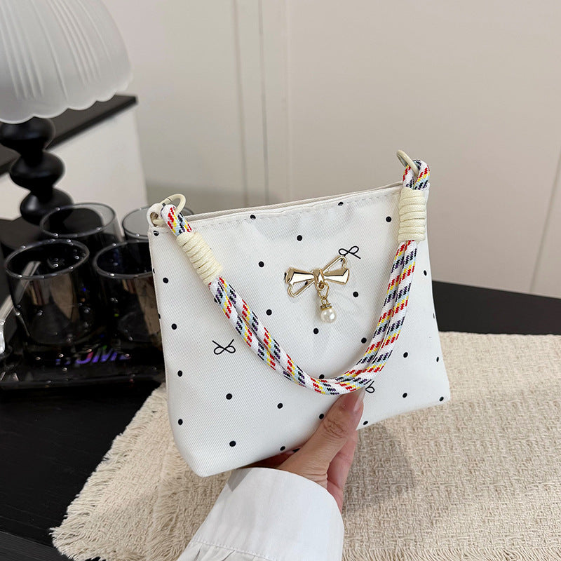 Chic Bow-Accent Handheld Tote Bag