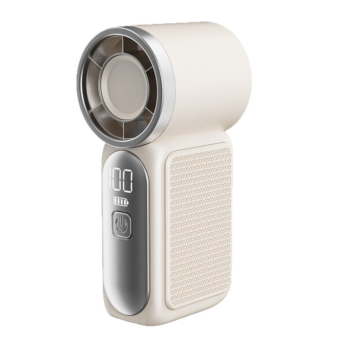 Cooling portable rechargeable handheld bladeless mini fan with digital LED display Stornfield