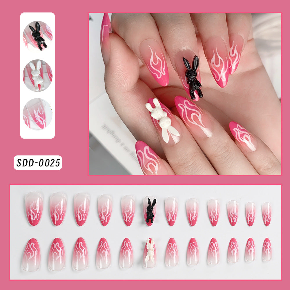 Floral Embellished Press-On Nails