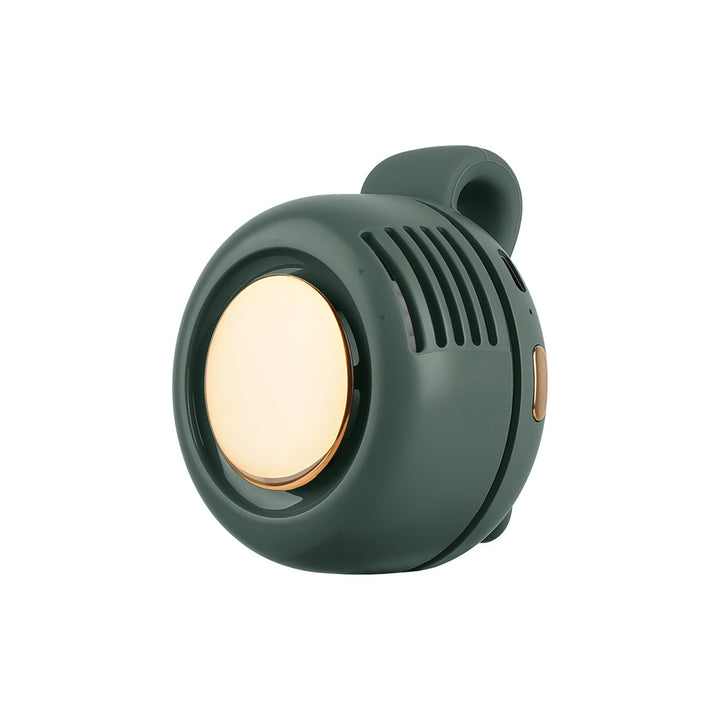 Cooling portable clip-on personal fan with warm LED light and rechargeable battery Stornfield