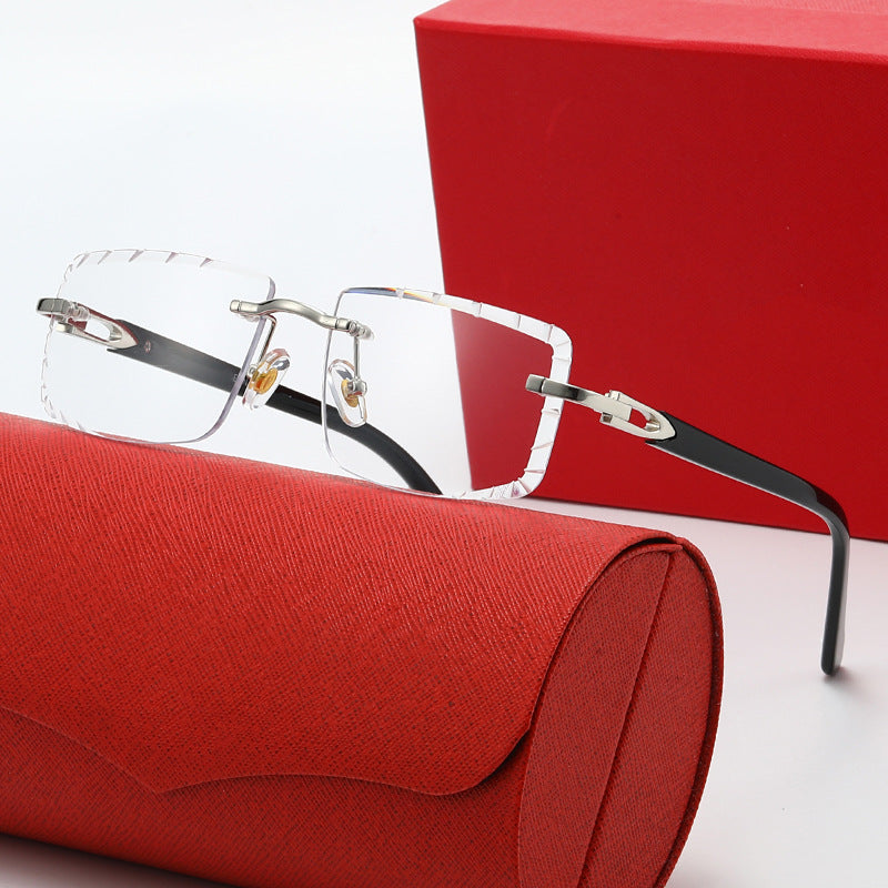 Women's fashionable square sunglasses with golden metal accent and elegant frame Stornfield