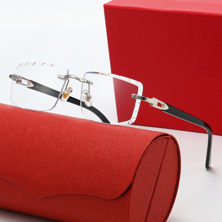 Women's fashionable square sunglasses with golden metal accent and elegant frame Stornfield