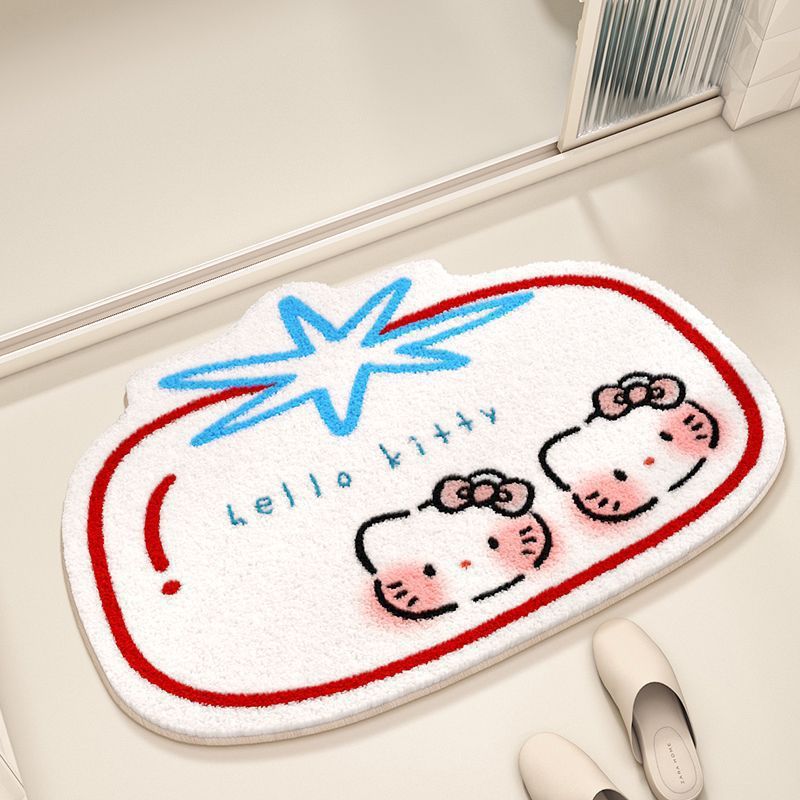 Cute Cartoon-Themed Plush Bath Mat
