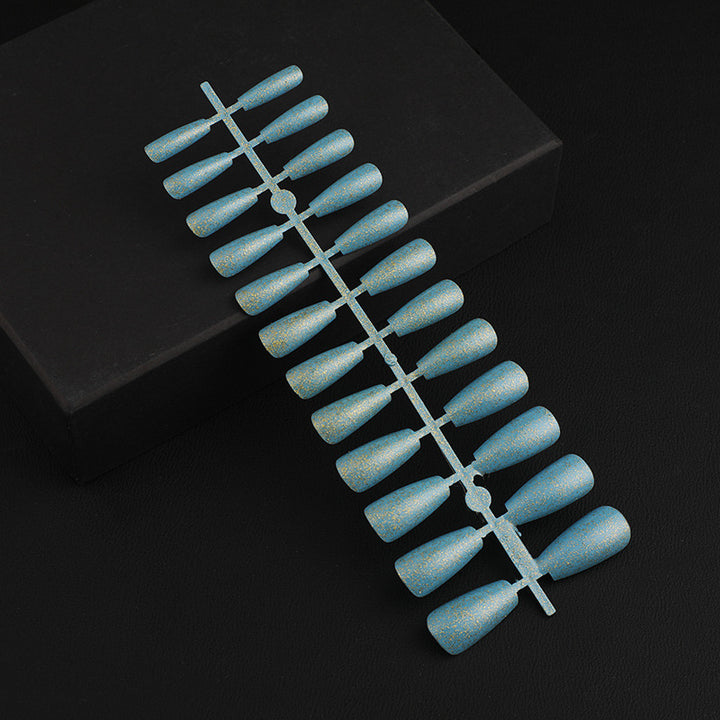 Artificial Nail Set with Elegant Glitter Effect Stornfield