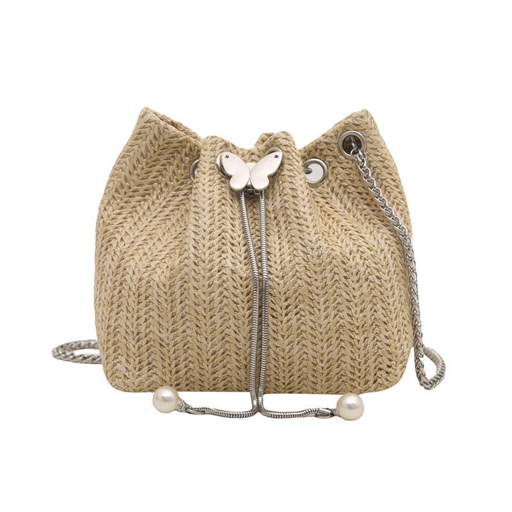 Elegant Woven Drawstring Mini Handbag Stornfield
