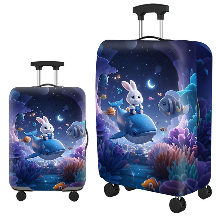 Ladies Hard Shell Suitcase with Creative Cat Design Stornfield