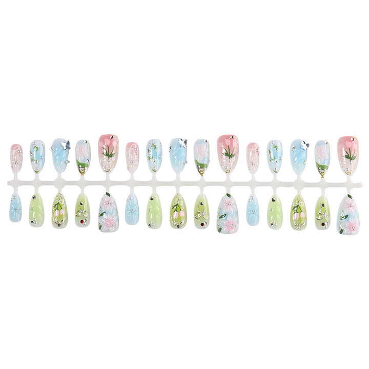 Artistic Floral Press-On Nail Collection Stornfield