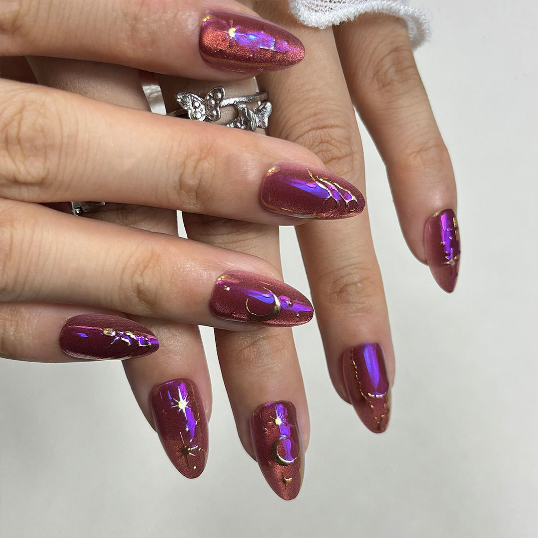 Decorative Press-On Nail Set with Unique Designs Stornfield