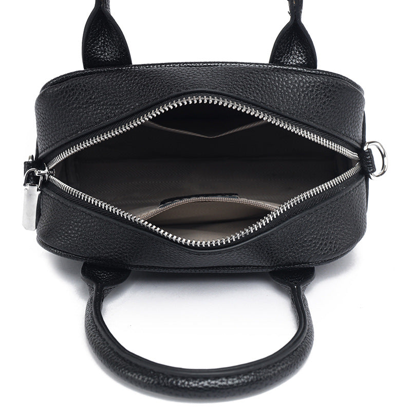 Textured Leather Mini Handheld Satchel Stornfield
