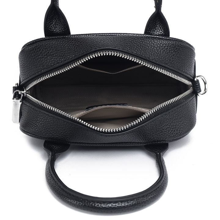 Textured Leather Mini Handheld Satchel Stornfield