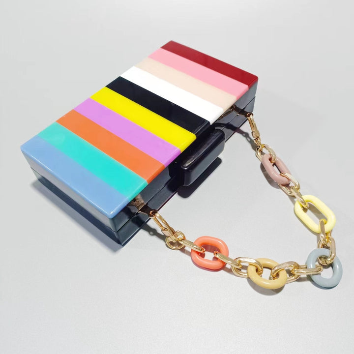Artistic Round Acrylic Clutch
