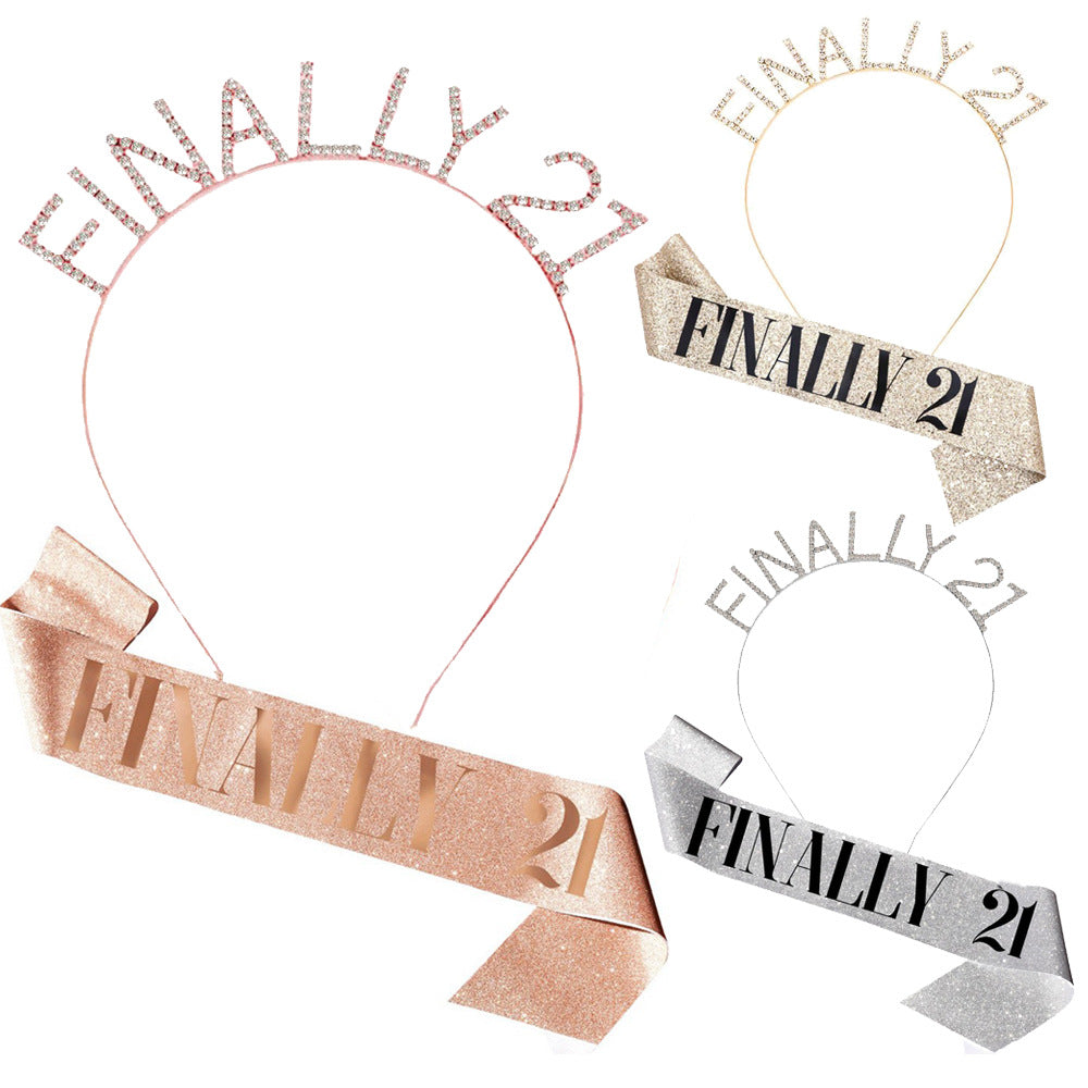 Women's Glittering Hairband with Inscription Stornfield