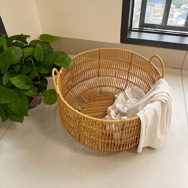 Women Round Braided Laundry Basket Stornfield
