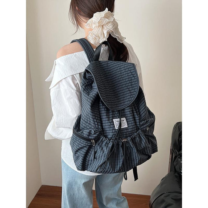 Stylish Checked Backpack