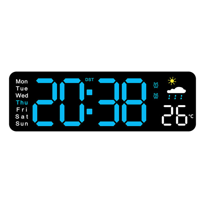 Digital radio alarm clock with temperature and day of the week display Stornfield