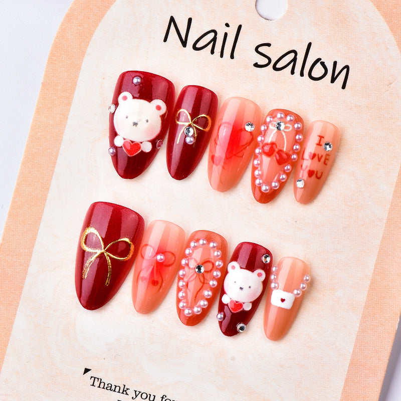 Artistic Nail Set with Loving Designs Stornfield