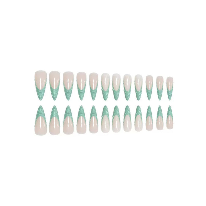 Artistic Shell-Inspired Press-On Nail Extensions Stornfield