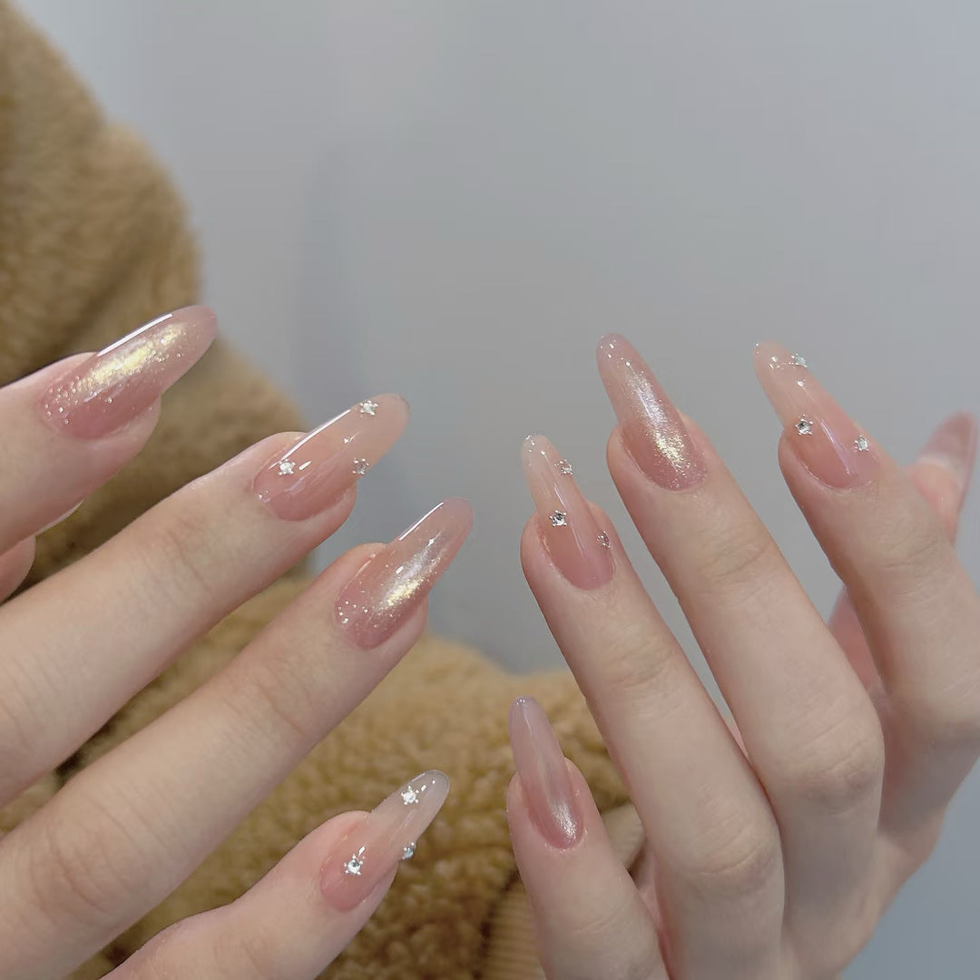 Elegant artificial nails with glitter accents Stornfield