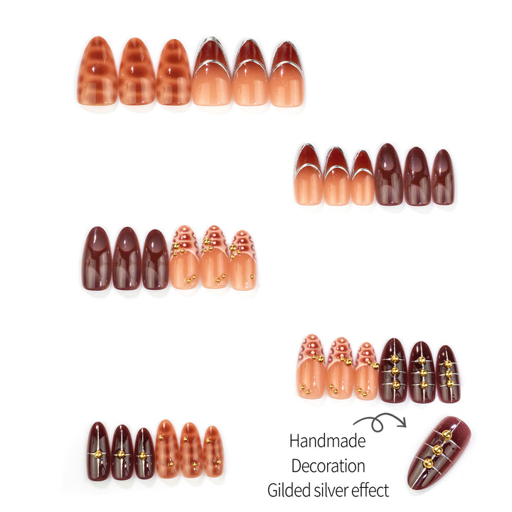 Manual Press-On Nail Art Set