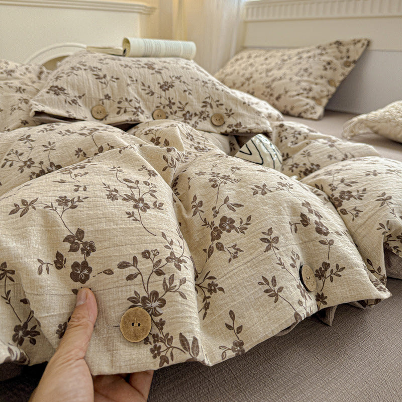 Floral Embroidered Bedding Set