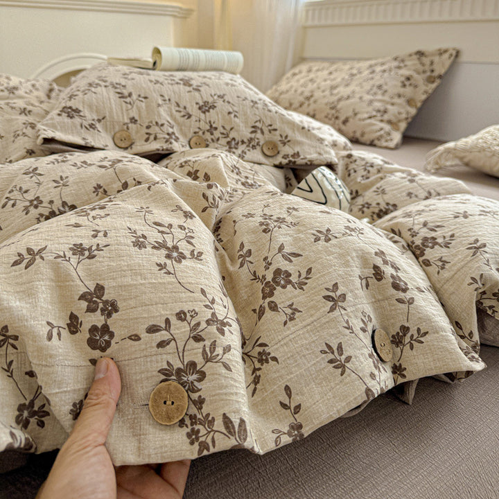 Floral Embroidered Bedding Set