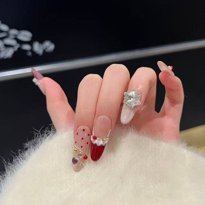 Festive-Themed Press-On Nail Art Set Stornfield